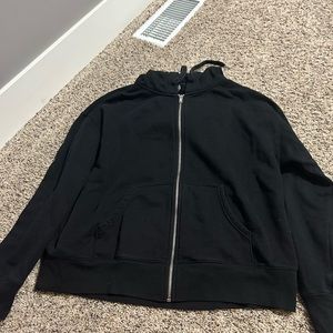 zip up and crew neck